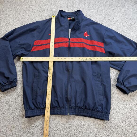 Vintage Y2K Nike Team Boston Red Sox Windbreaker Jacket Men XL Navy MLB Full Zip - Picture 3 of 12